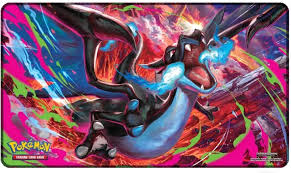 Pokemon Phantasmal Flames Charizard MEGA X UPC Play Mat - Rubber Card Playmat